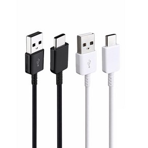 C타입 18W 고속 충전 데이터케이블 USB A to C 케이블 벌크 1.5m, 블랙, 1개