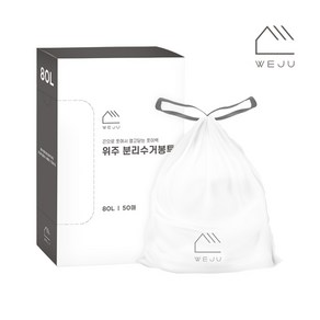 [위주]끈으로 쪼이는 쪼이백 분리수거 비닐봉투 80L 50매, 1개