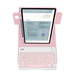 삼성 갤럭시탭 S6라이트 lite 10.4 콤비 회전 블루투스 키보드 S펜수납 북커버 케이스 p610 p615, 핑크, 1개