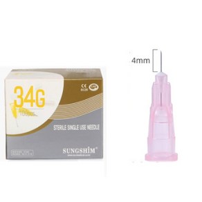 투명 주사기 주입 접착제 팁 캡 무통 바늘 피어싱 의약품 34G 4mm 도구 부품, 100개