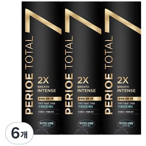 페리오 토탈7 인텐스 2X 리프레쉬 쿨링 치약, 120g, 6개