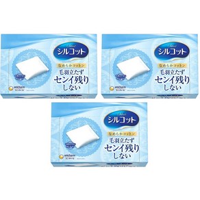 Unicham 유니참 시루콧토 나메라카 화장솜, 82개입, 3개