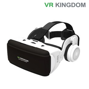 헤드폰형 VR KINGDOM 가상현실 신버전, 1개, VR KINGDOM+리모컨(iOS 겸용 화이트)