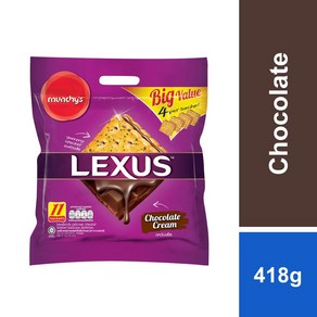 말레이시아 뭉키 렉서스 샌드위치 비스킷 418g Lexus Sandwich Biscuit, 초코, 1개