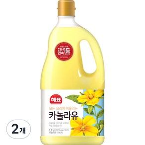 해표 카놀라유, 1.5L, 2개