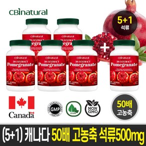 (5+1)50배 농축 석류 500mg 120캡슐/캐나다 생산/캐나다 생산 직발송/캐나다식약청 GMP NPN인증