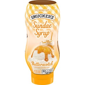 Smucke's Sundae Syup Buttescotch Flavoed Syup 20 O Smucke's Sundae Syup 버터스카치 맛 시럽 20온스(12팩, 12개, 566g