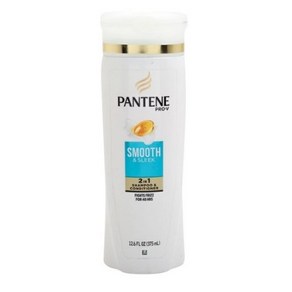 Pantene 투 인 원 샴푸 앤 컨디셔너 스무드 & 슬릭 위드 아르간 오일, 375ml, 1개