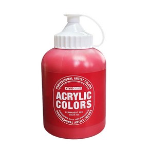 [ABC문구] 종이나라 비비드 아크릴물감 대용량 550ml 낱개, 1개, 퍼머넌트레드