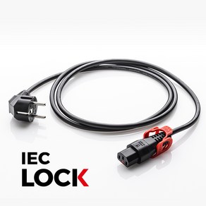 [스마트키퍼 x IEC LOCK] 전원 케이블 락 (PC2635/PC2826), 1개, 1.65m