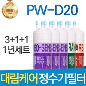 대림케어 폴라미니 PW-D20S 호환정수기 필터 전체세트, 선택02_1년관리세트(3+1+1=5개), 1개