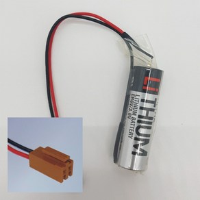 TOSHIBA 도시바 ER6V 3.6V 2000mAh 컨넥터 145550-2P 리튬배터리 로봇 보안장비 CS-PLC145SL MITSBISHI C52011 ER6V-C4 대체호환, 1개