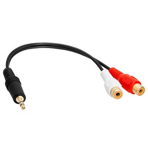 (주)승원전자 SW0020_ST3.5(M)-RCA(F)x2 변환케이블 3.5mm 스테레오에서 2RCA암 변환, 1개