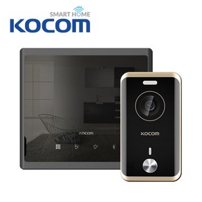 코콤 KCV-S701+KC-R80E(4선식) 패키지 7인치 아날로그 비디오폰, [자가설치]KCV-S701+KC-R80E 블랙