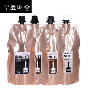 무료배송~ 화인 에일리 5분 스피드 헤어칼라 1제2제각 500ml /색상3종류/ 대용량 새치커버 염색약 빠른염색 정품, 흑색(블랙), 1개