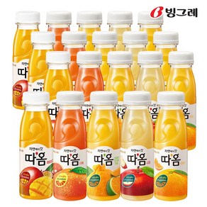 빙그레 따옴 주스 235ml 사과4+애플망고4+천혜향4+자몽4+오렌지4, 20개