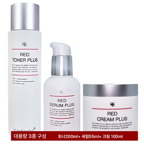 [대용량]메디큐브 레드라인 기초플러스 2.0 3종세트 토너200ml+세럼55ml+크림100ml, 1세트