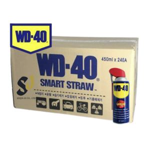 [ BOX판매 ] WD-40 450ml 스마트스트로우 24개입 박스 방청 윤활제 WD40, 24개