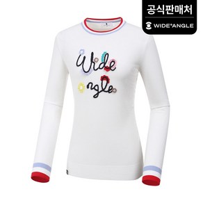 [와이드앵글 공식] [골프] 여성 로타 콜라보 자수 포인트 라운드넥 풀오버 L WWP20K33W2