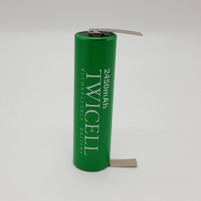 FDK 트와이셀 1.2V AA 2450mAh 니켈수소 Ni-MH 단자타입 면도기 이발기 바리깡 클리퍼 충전지 브라운 필립스 파나소닉 리필배터리 충전배터리