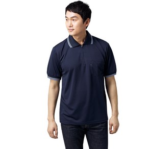 K-582 흡한 속건 쿨론 반팔티 지퍼 곤색 M~4XL 일상 레저 회사 유니폼 단체복 근무복 빅사이즈 남자 일육