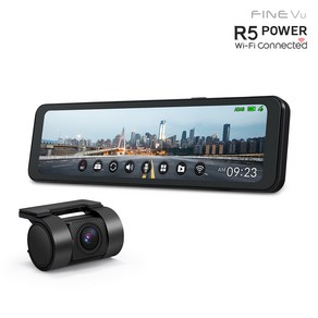 [본사정품][실내형]파인뷰 R5 POWER Wi-Fi 룸미러 블랙박스 실내형 2채널 Q/F 26cm 대화면 극초고화질 블랙박스, 32GB, 출장설치 포함, Wi-Fi 동글 추가 구매 X