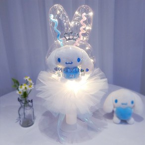 산리오 레터링 LED 꽃풍선 인형꽃다발