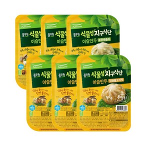 풀무원 지구식단 이슬만두 직화불고기3팩+부추새송이3팩 (총6팩), 6개, 180g