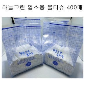 하늘그린 덕용 물티슈 업소용 일회용 식당물수건 400매