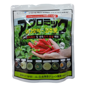 아그로믹 고추애2kg 마늘애 2kg 아그로믹파워 특허미생물 뿌리발근촉진 트리코데르마균주, 2kg, 1개