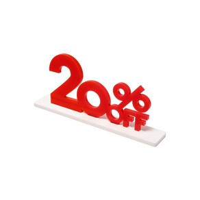 입체안내판(20%OFF) 숫자 아크릴 스탠드 스카시 문자, 20%OFF_1446