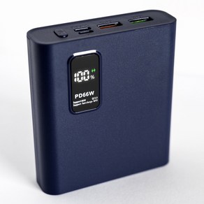 66W 고속충전 휴대용 미니 보조배터리 대용량 20000mAh, 블루