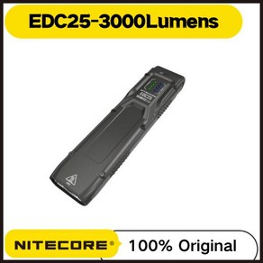 LED 휴대용 충전식 2 EDC25 내장 손전등 배터리 NITECORE 20 EDC 루멘 C 사용 x UHi 3000 조명 타입, 1개