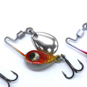 메탈 바이브 스푼 루어 지그 4g 스팽글 낚시 배스 송어, 8g, 레드골드, 1개