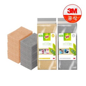 [3M]일회용 원데이 플러스 수세미 제로스크래치 30입+강력 30입, 상세 설명 참조, 1개