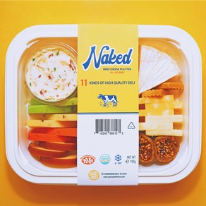 NAKED 치즈 11종 플래터 (치즈 플레이트) 집들이/홈파티/생일/감사/결혼 기념일, 1개, 150g