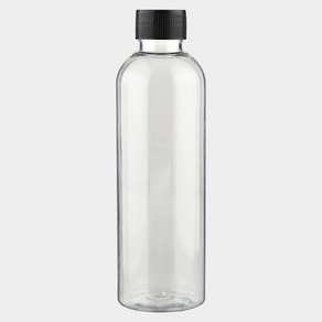 블랙캡 단마개 투명 200ml 플라스틱 공병 소분병 여행 화장품용기, 1개