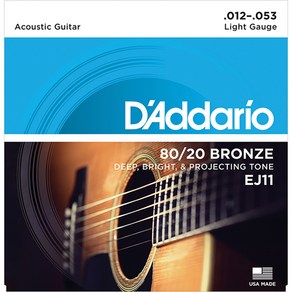 공식수입제품<b>Daddaio - 80/20 Bonze Acoustic Regula Light / 어쿠스틱 스트링 012-053 (EJ11), *, *, *