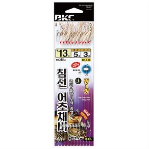 백경 BK-335 빙빙 침선어초 외줄 10단 열기바늘 카드채비, 바늘 10호 본선 5호 지선 3호, 1개