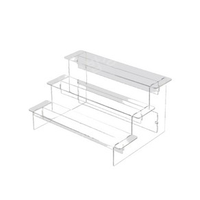 아크릴 계단식 진열대 받침대 악세사리 전시대 네일 모형 4단 40cm, 1층 20cm, 1개