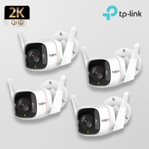 티피링크 Tapo C320WS (4개 SET) 400만화소 실외 방수 스마트 IP 카메라 CCTV, 삼성 mSD 카드 64G