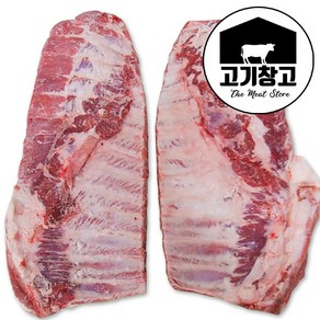 스페어립원육4.1kg~5.5kg(2피스) 가능 삼겹갈비/도매가격/ 살많고/대왕사이즈/통스페어립/바베큐용/숯불구이용/텍사스바베, 스페어립(2피스)4.1kg이상, 1개, 4.1kg