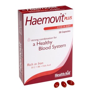 Health Aid Haemovit Plus (Ion Vit B12 Vit B6 F Health Aid Haemovit Plus (철분 Vit B12 Vit B6 엽산, 1개, 58.97g, 1