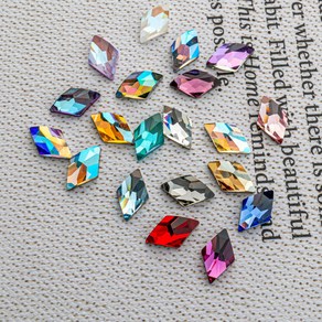 스와로브스키 2709 Rhombus 롬버스 네일아트 파츠 스톤 재료, 2709 Rhombus 롬버스 (10x6mm), 1개, 크리스탈