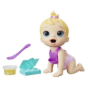 미국 아마존 정품++ Baby Alive Lil Snacks 인형 Eats and Poops 스낵 테마 20.3cm(8인치) 박스 몰드 장난감 금발 머리, 미국 아마존 정품 베이비 얼라이브++ Lil Snack