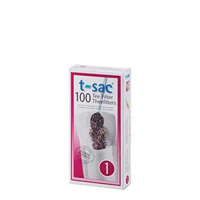 T-Sac Tea Filte Bags Disposable Tea Infuse Numbe 1-Size 1-Cup Capacity Set of 100, White, 1개