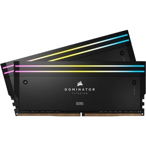 커세어 컴퓨터 메모리 도미네이터 티타늄 RGB DDR5 램 32GB 2x16GB 7200MHz CL34 인텔 XMP iCue 호환 화이트 CMP32GX5M2X7200C34W, 48GB (2x24GB)_Black, 2개