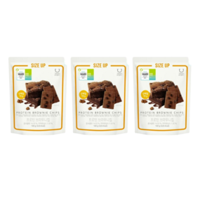 [딜라이트 프로젝트] 프로틴 브라우니칩 100g 대용량 간식  개당 단백질 19g, 3개