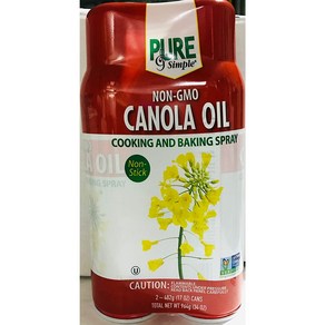 퓨어앤심플 카놀라유 제로칼로리 쿠킹스프레이 482g 2개/ Pue n Simple Canola Cook Spay 17 oz 2pack, 2개