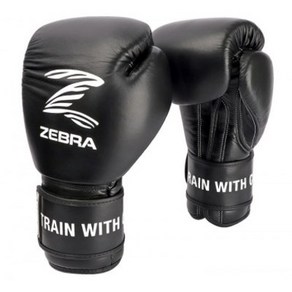 지브라 복싱 글러브 - [ZPRG02] ZEBRA PRO Signatue Hook & Loop Taining Gloves Black /권투 킥복싱 무에타이 MMA 종합격투기, 1개